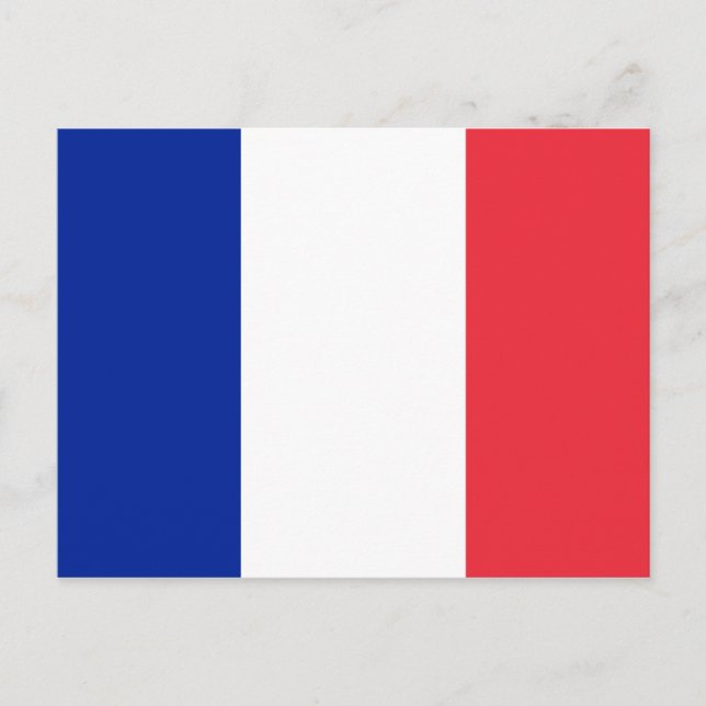 Red White and Blue Flag of France Postcard (Front)