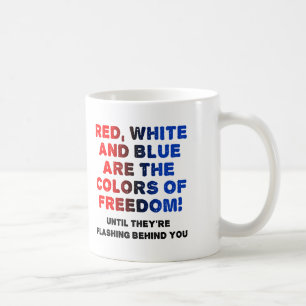 Red White and Blue Funny Mug