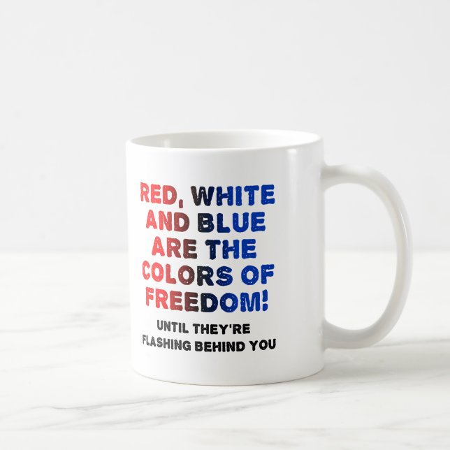 Red White and Blue Funny Mug (Right)