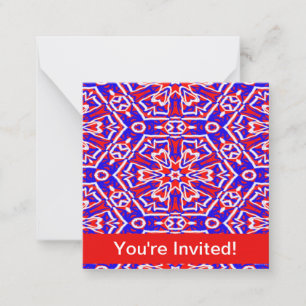 Red, White and Blue Geometrics Card