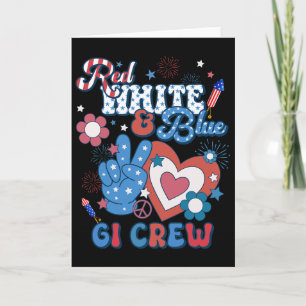 Red White And Blue Gi Crew Endoscopy Rn Nurse 4th Card
