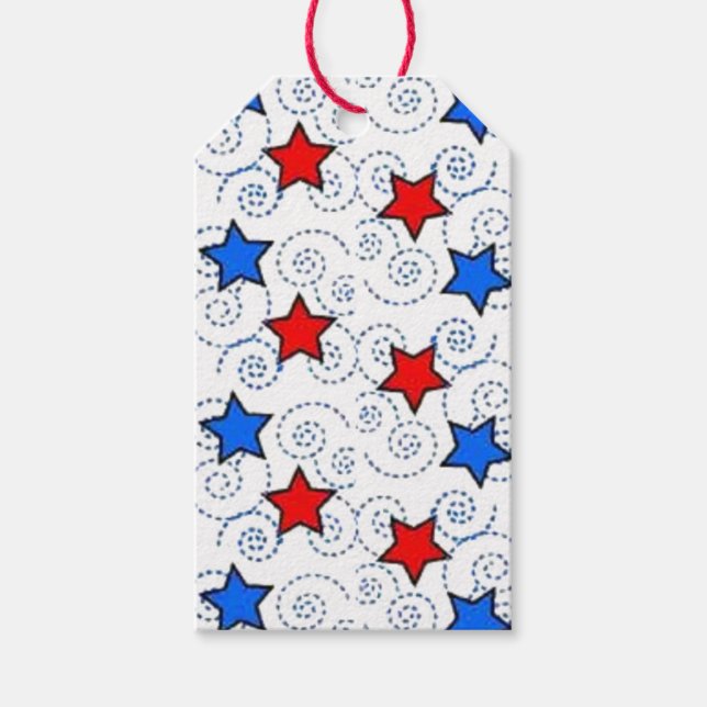 Red White and BLue Gift Tags (Front)