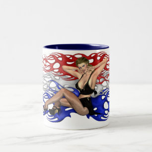 Red, White and Blue Glory Pin-up Mug