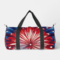 Red, White and Blue Graphic Fireworks