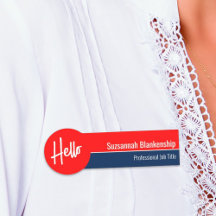 Red White and Blue Hello Custom