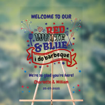 Red White and Blue i do BBQ Couple Bridal shower