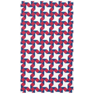 Red, White and Blue July Fourth Patchwork Pattern Tablecloth