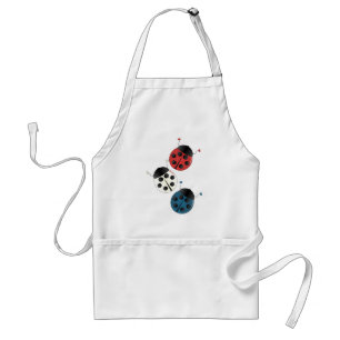 Red White and Blue Ladybugs Standard Apron