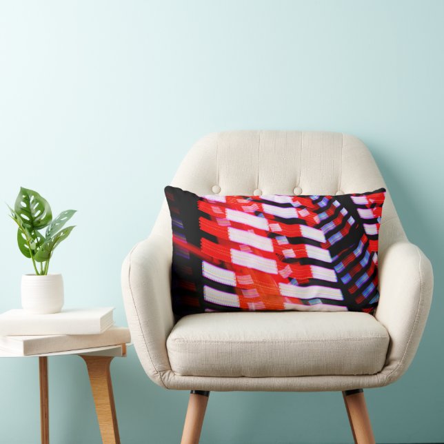 Red White and Blue Lumbar Cushion (Chair)