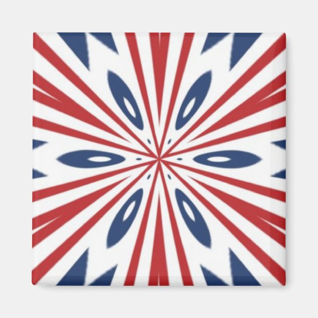 red, white and blue magnet (Front)
