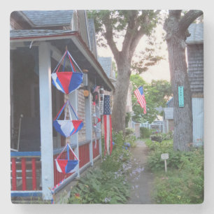 Red, White and Blue - Martha's Vineyard Stone Coaster