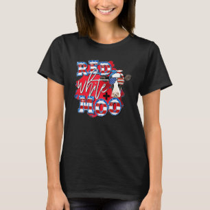 Red White and Blue Moo Cow with Bandanna July 4th T-Shirt