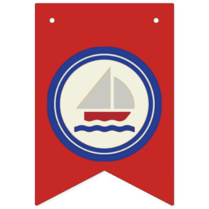 Red, White and Blue Nautical Banner Bunting