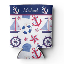 Red White and Blue Nautical Monogram