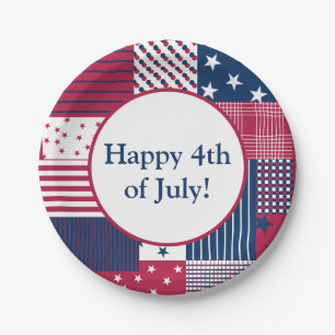 Red, White and Blue Paper Plate
