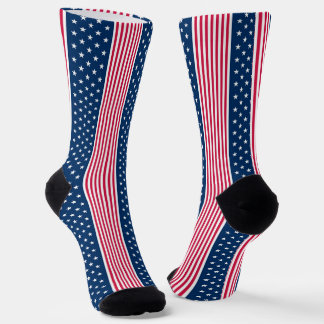 Red White And Blue Patriot  Socks