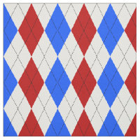 Red, White and Blue Patriotic Argyle Pattern