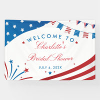 Red White and Blue Patriotic Bridal Shower Custom