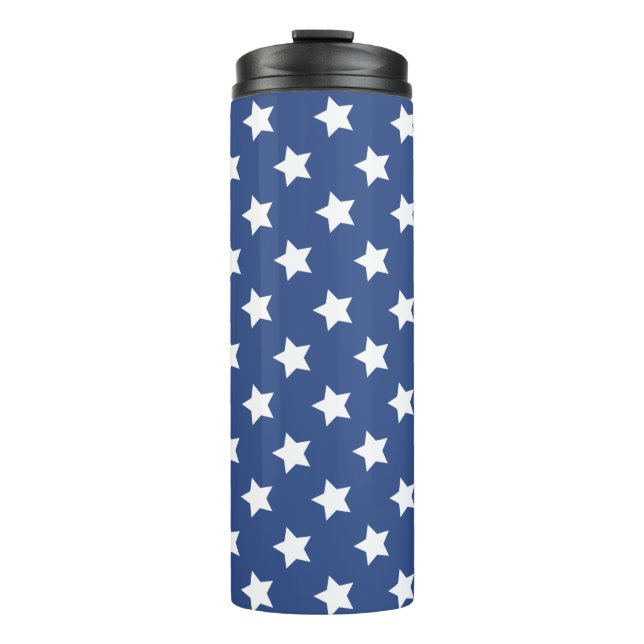 Red, White and Blue Patriotic Flag Thermal Tumbler (Front)