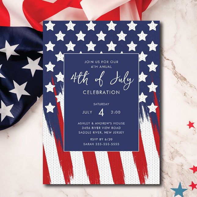 Red White And Blue Patriotic  Invitation (Creator Uploaded)