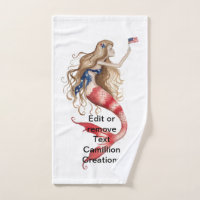 Red, White, and Blue Patriotic Mermaid Grimshaw