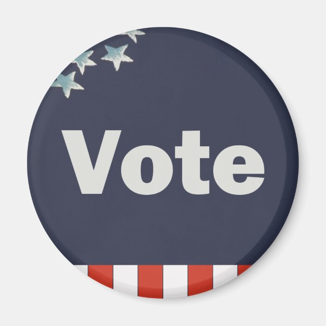Red White and Blue Patriotic Vote Magnet (Front)