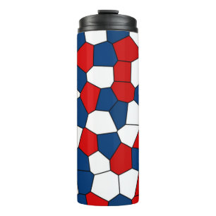 Red, White and Blue Pattern Thermal Tumbler