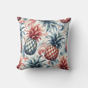 Red, White and Blue Pineapples Cushion