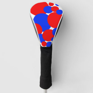 Red, White and Blue Polka Dots Golf Head Cover