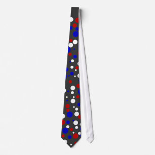 Red White and Blue Polka Dots Tie--good for July 4 Tie