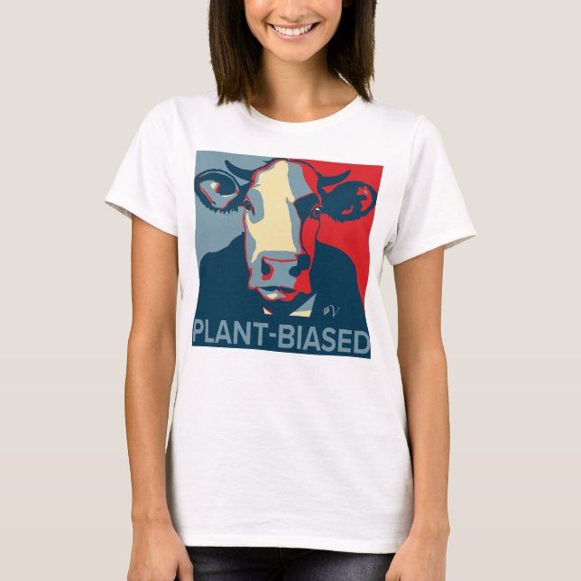 Red White and Blue Pop Art Inspired Cow Tshirt (Front)