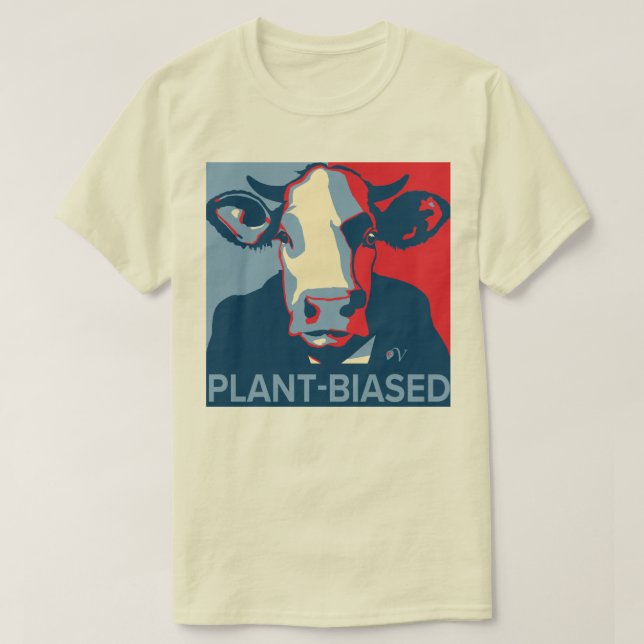 Red White and Blue Pop Art Inspired Cow Tshirt (Design Front)