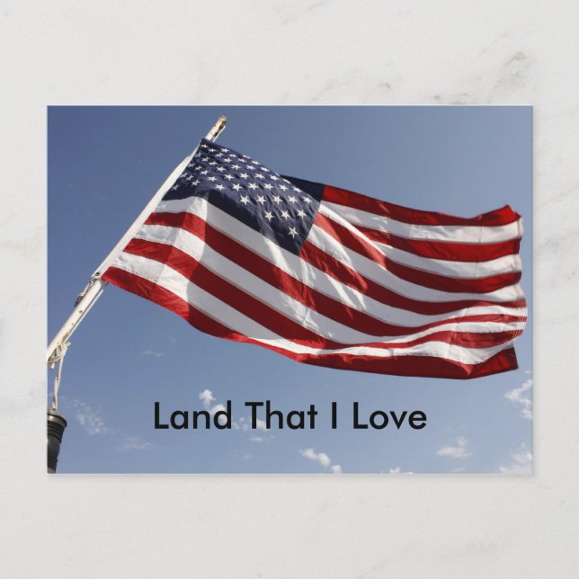 Red White and Blue Postcard (Front)