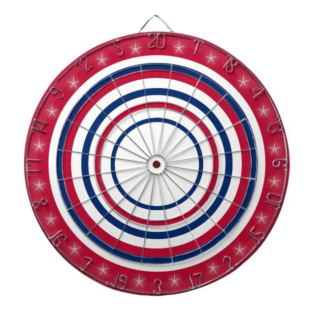Red White and Blue Regulation Dartboard (Front)