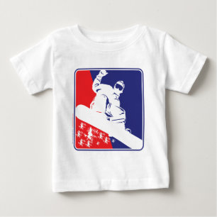 Red-White-and-Blue-Snow-Boa Baby T-Shirt