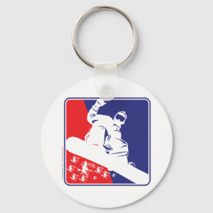 Red-White-and-Blue-Snow-Boa Key Ring