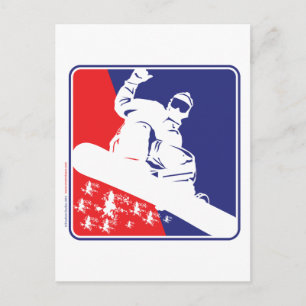 Red-White-and-Blue-Snow-Boa Postcard