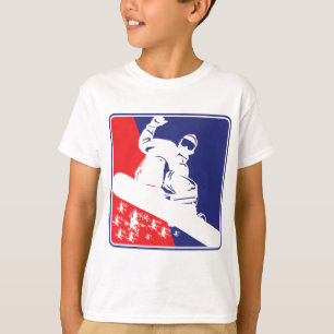 Red-White-and-Blue-Snow-Boa T-Shirt