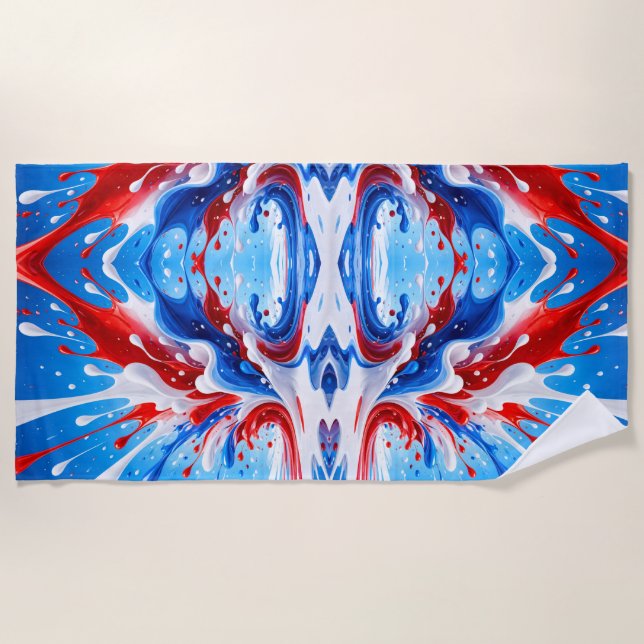 Red White and Blue Splash Blanket (Front)