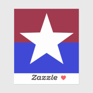 Red, White and Blue Star Custom-Cut Vinyl Sticker