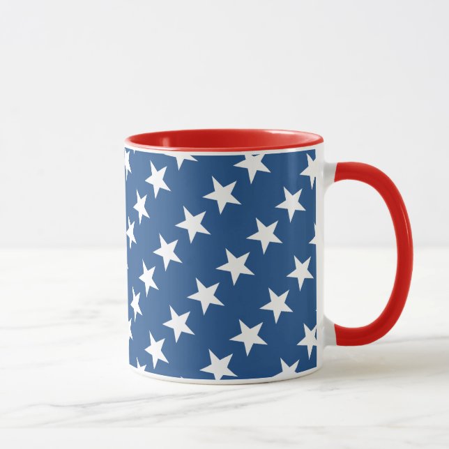 Red White and Blue Star Mug (Right)