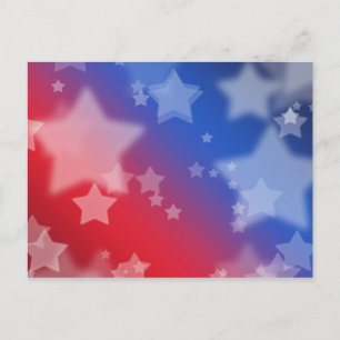 Red White and Blue Star Postcard