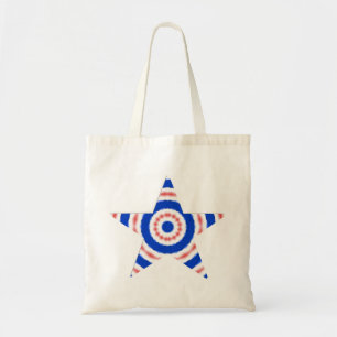 Red White and Blue Star Tote Bag