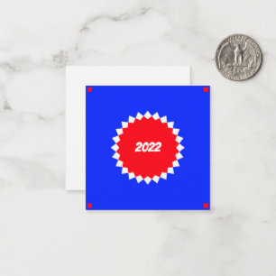 Red, White and Blue Starburst Monogram  Card