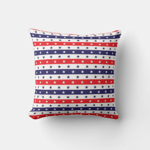 Red White and Blue Stars and Stripes Cushion