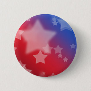 Red White and Blue Stars Button