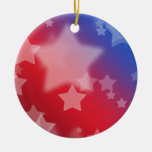 Red White and Blue Stars Ornament