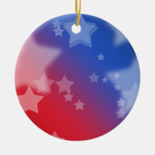 Red White and Blue Stars Ornament