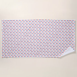 red, white and blue stars patriotic Thunder_Cove Beach Towel