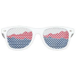 Red, White and Blue Stars Retro Sunglasses